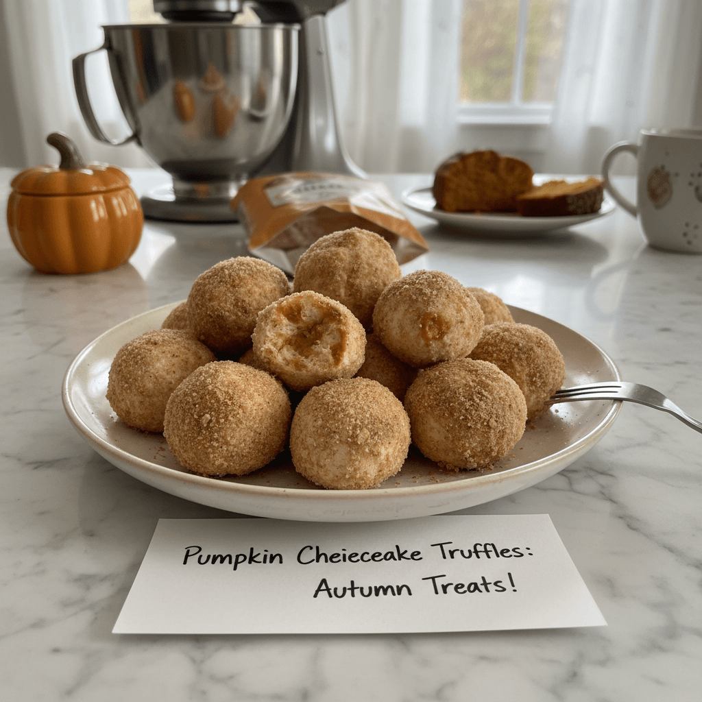 Pumpkin Cheesecake Truffles: Autumn’s Sweet Bites