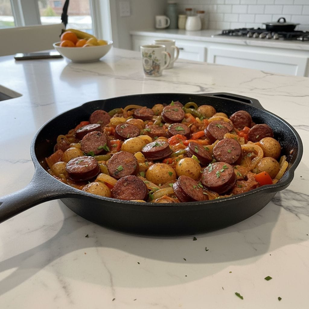 Rustic Sausage Skillet with Andouille Sausage