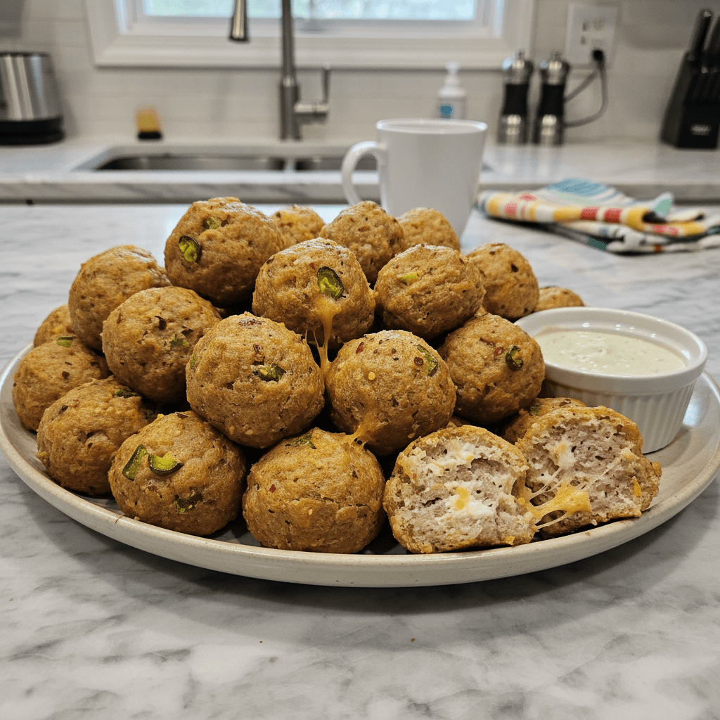 Spicy Jalapeño Popper Sausage Balls: A Zesty Bite