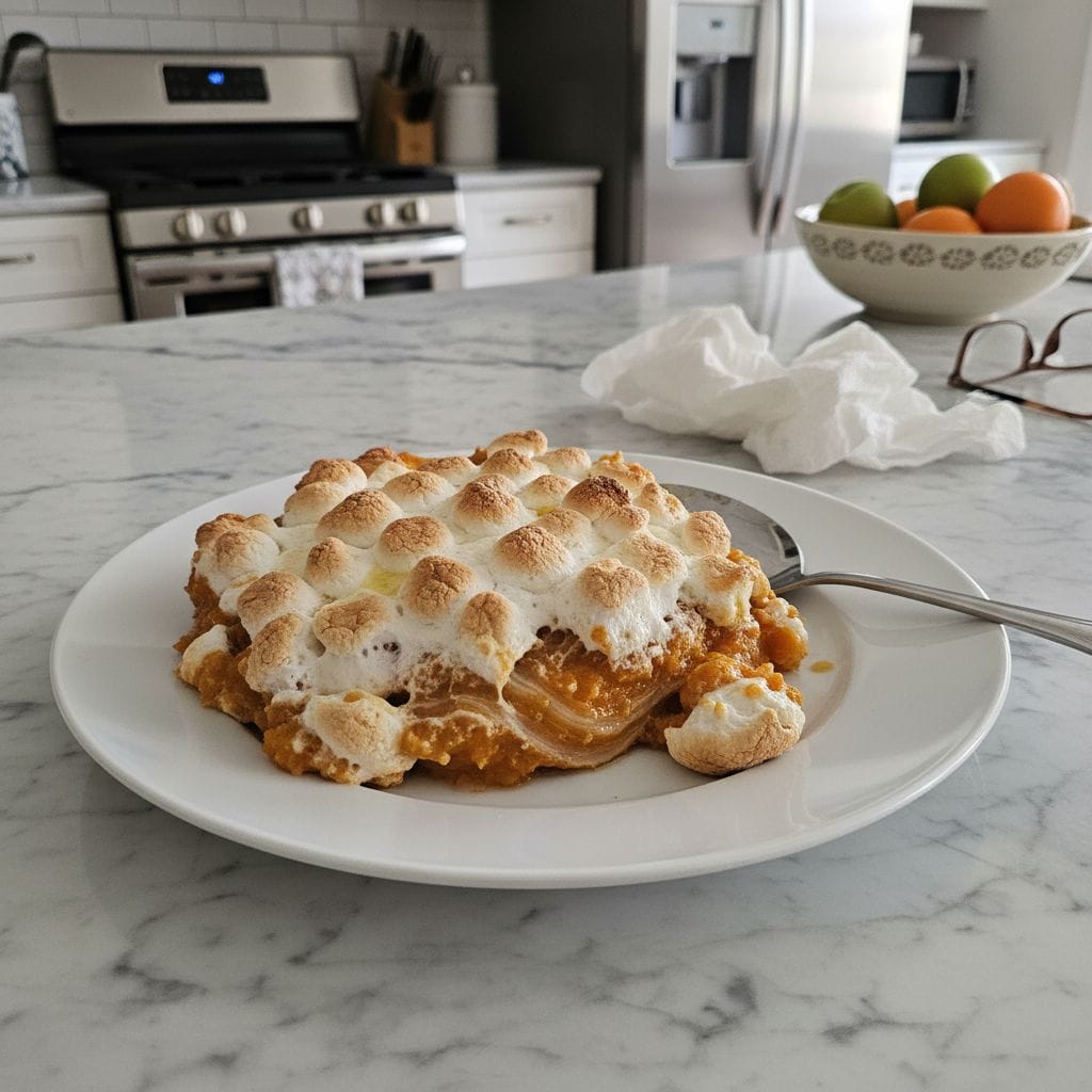 Homestyle Sweet Potato Casserole with Pecan Crunch
