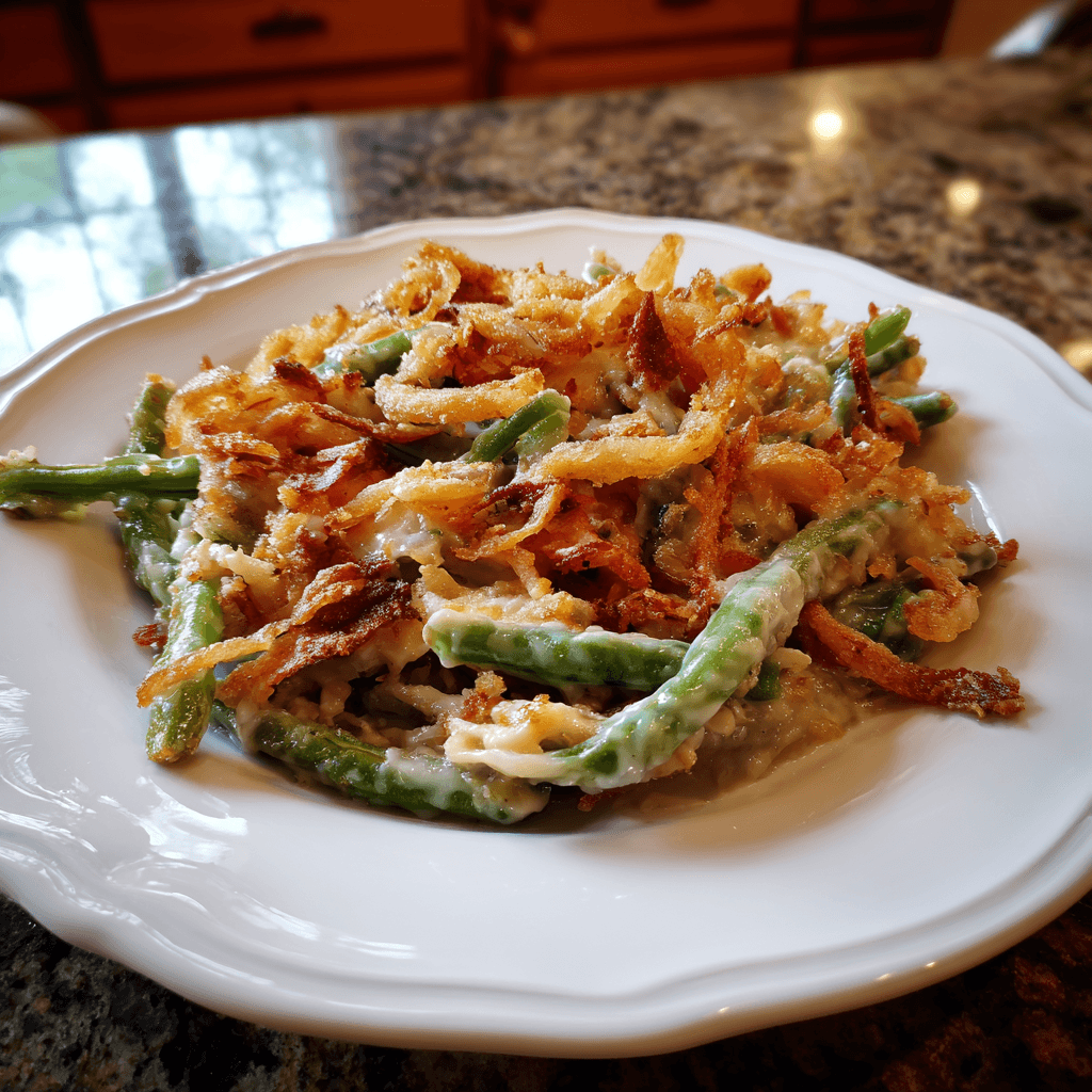 Creamy Southern Green Bean Casserole Thanksgiving