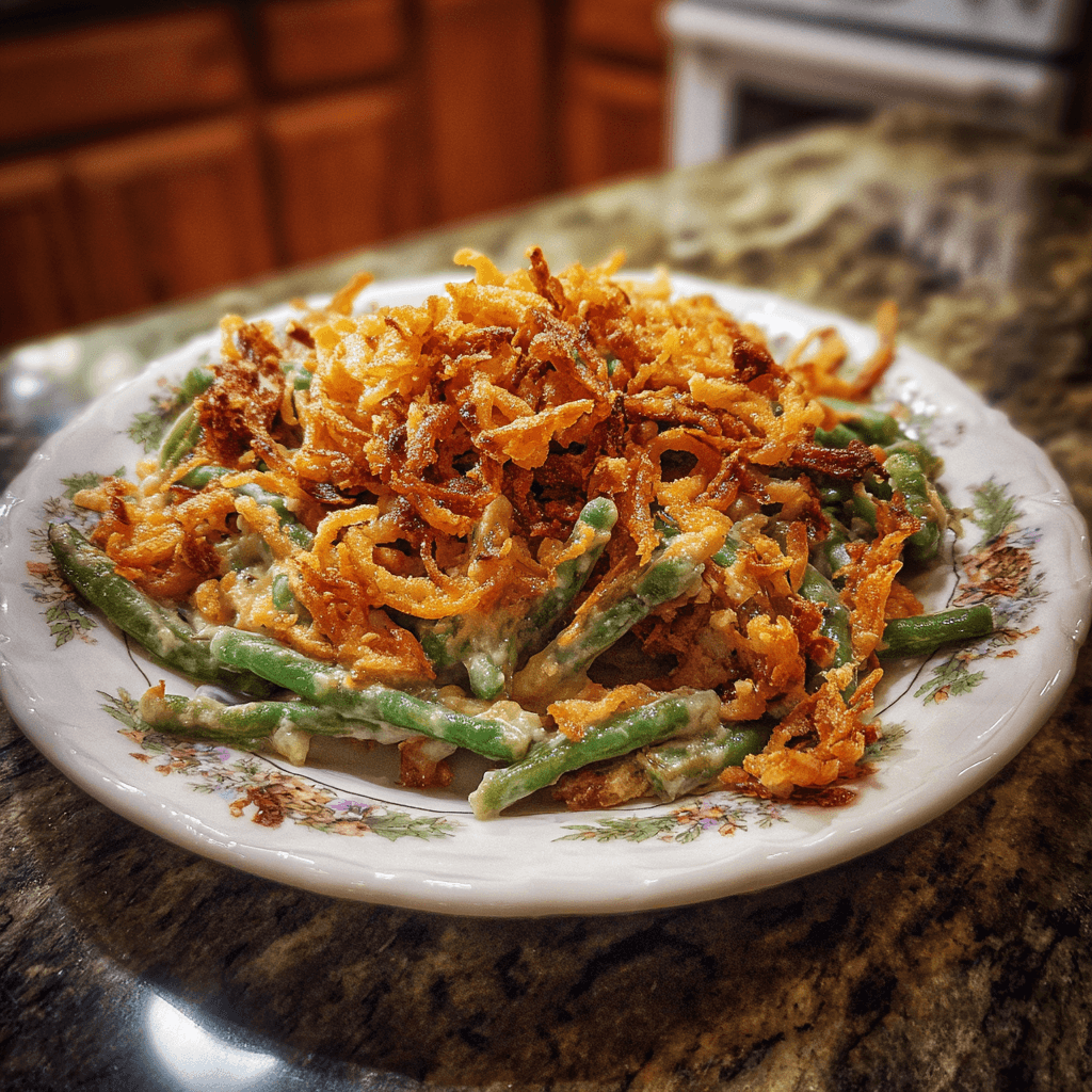 Homestyle Southern Green Bean Casserole, Thanksgiving