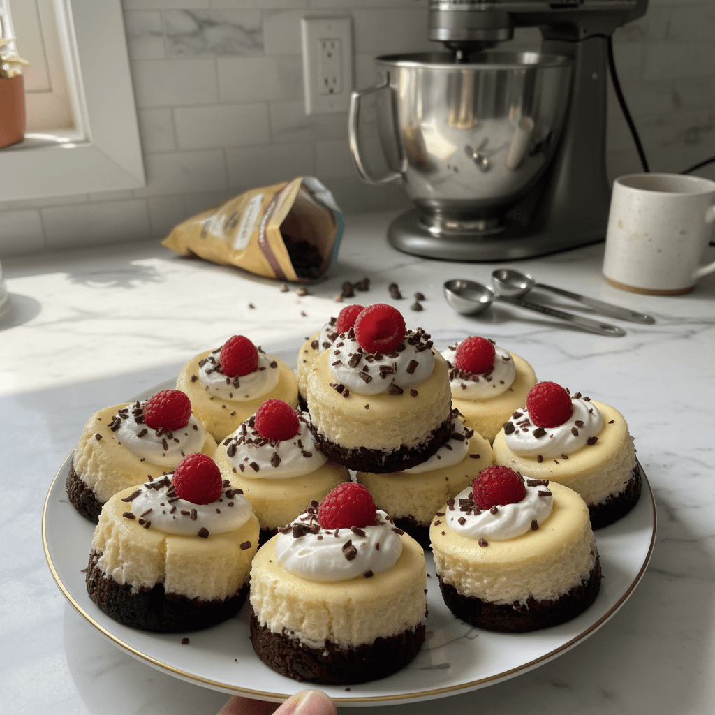 Brownie Bottom Mini Cheesecakes Recipe: Rich & Creamy Bites