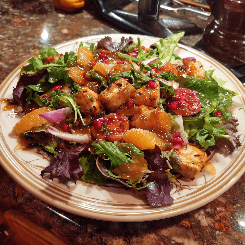 Fresh Christmas Salad: Tangy Pomegranate & Greens
