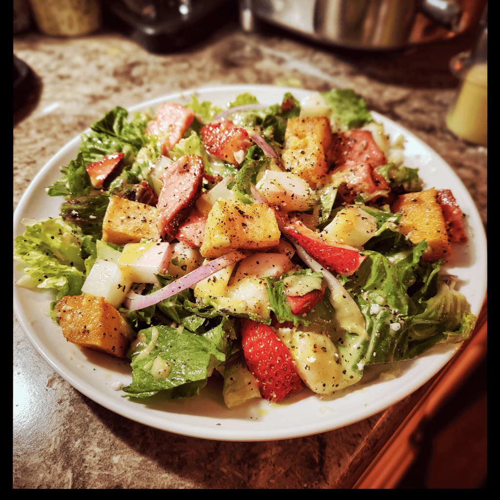 Fresh Christmas Salad with Honey Mustard Dressing