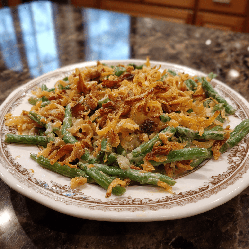 Homestyle Comforting Green Bean Casserole for Family Dinners