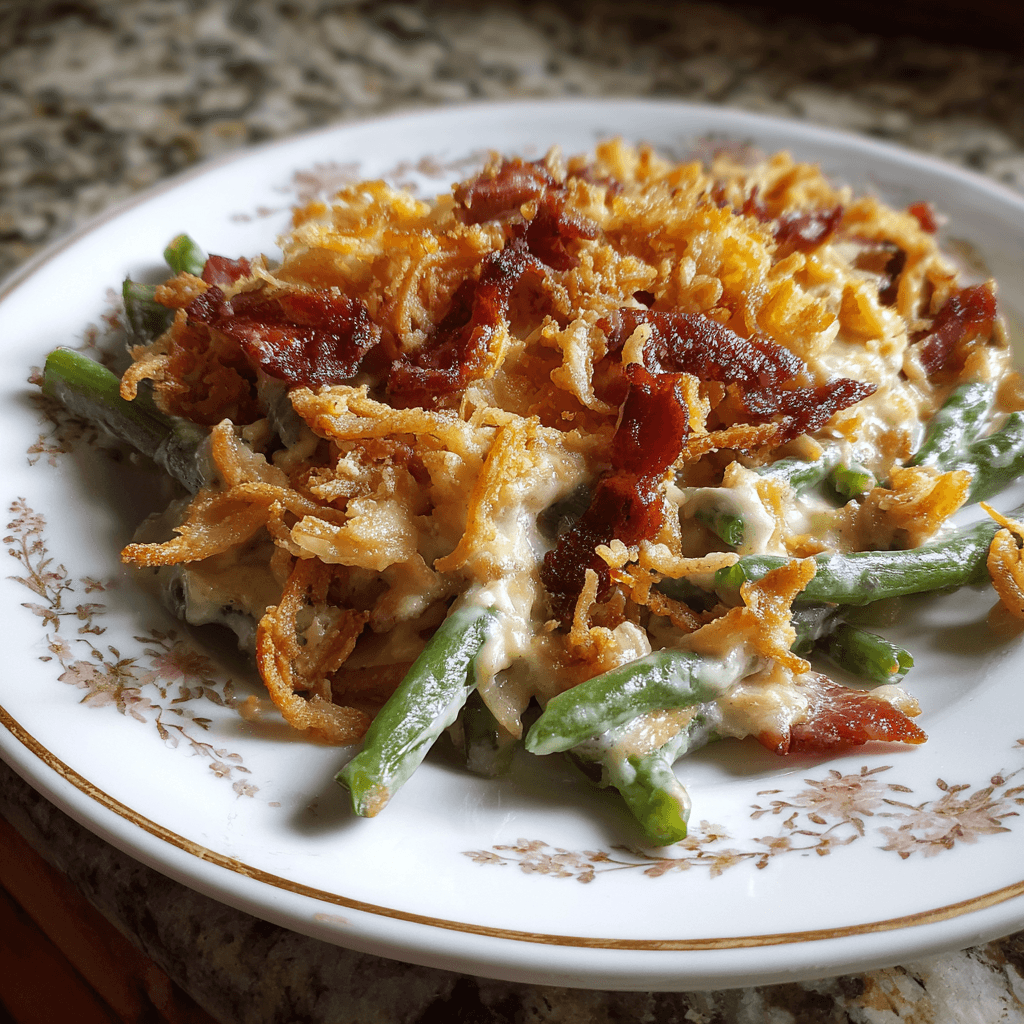Cream Cheese and Bacon Green Bean Casserole: A Rich Twist