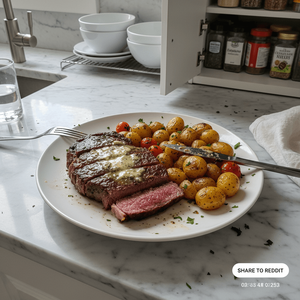 Rich Garlic Herb Butter Ribeye Steak: A Weeknight Treat
