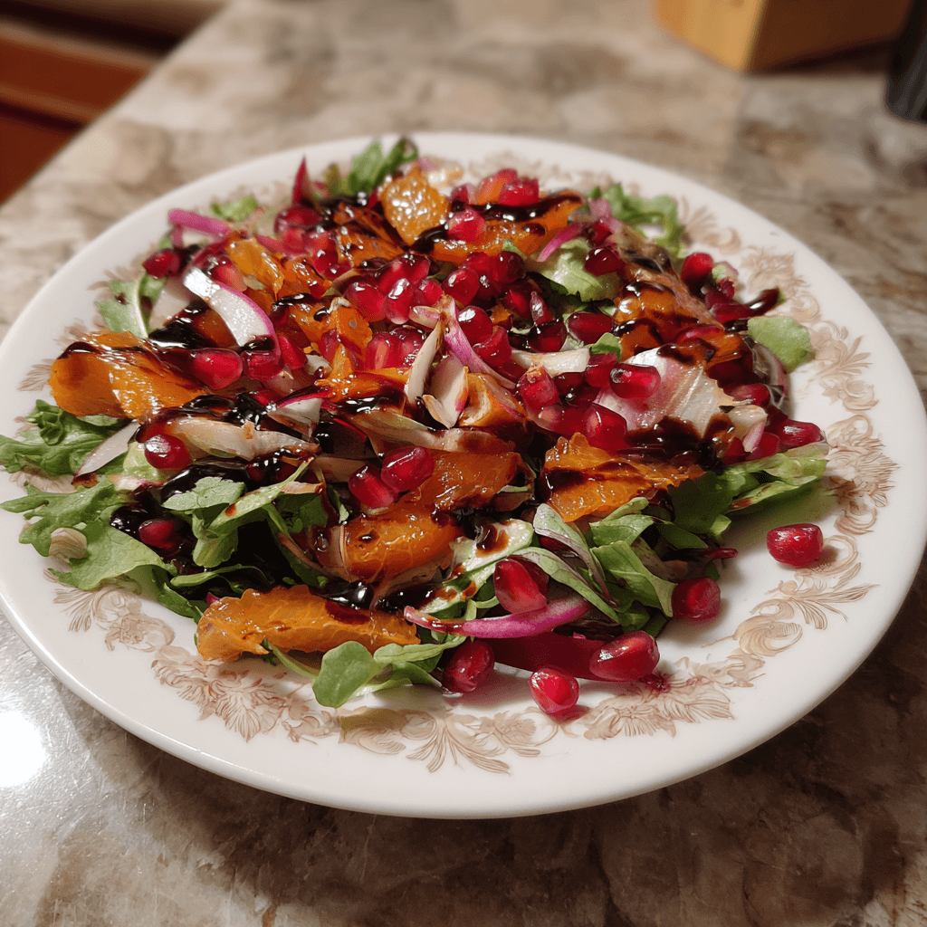 Healthy Winter Salad with Pomegranate: Festive & Bright