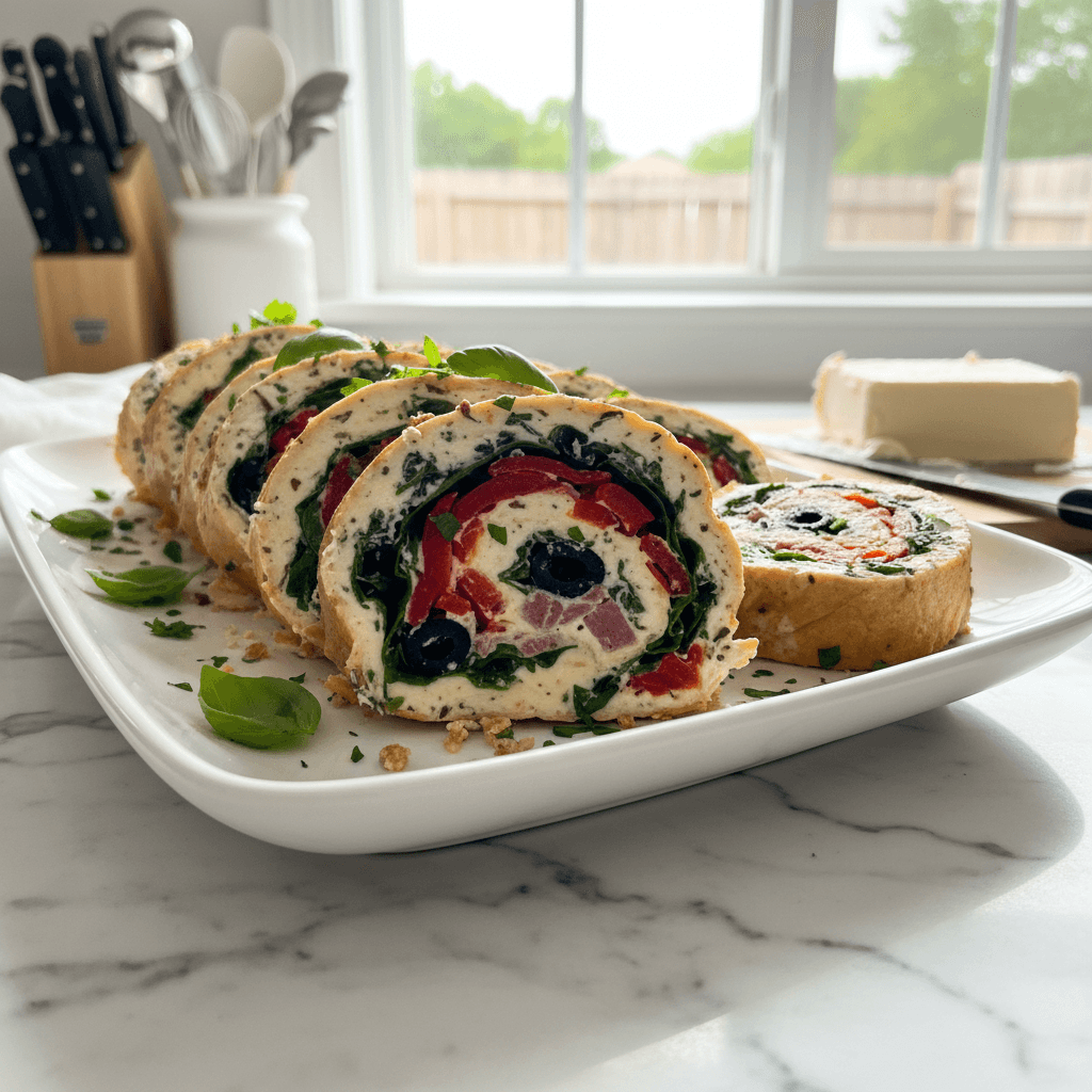 Italian Party Cream Cheese Antipasto Roll: Simple & Tangy