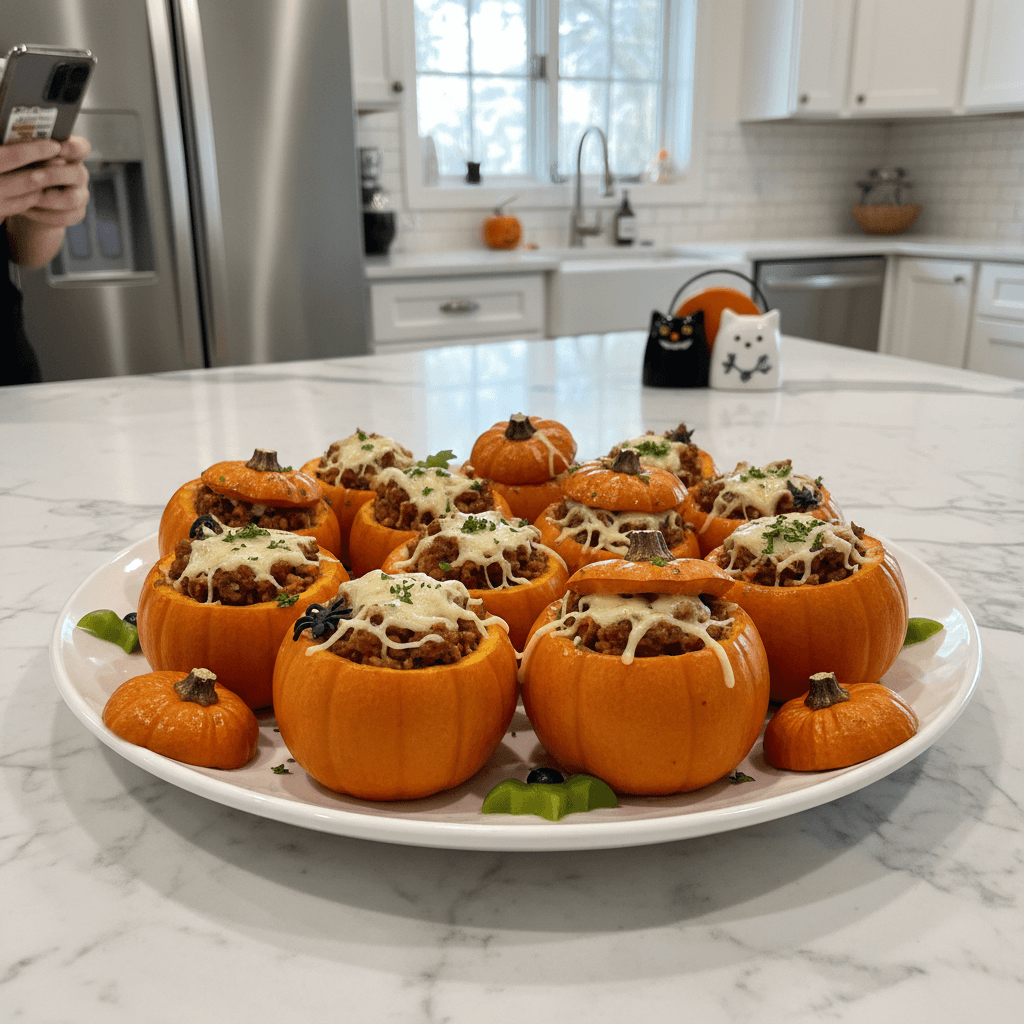 Spooky Mini Stuffed Pumpkins: Easy Halloween Appetizers