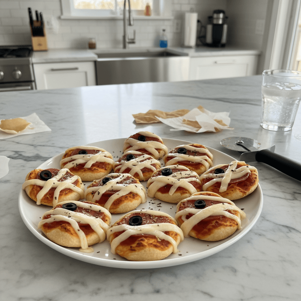 Spooky Mummy Mini Pizzas: Easy Halloween Party Bites