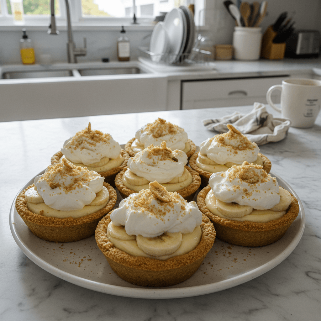 Creamy No-bake Mini Banana Cream Pies Recipe