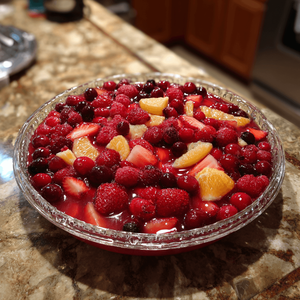 Non-Alcoholic Winter Berry Christmas Punch: Festive Sip