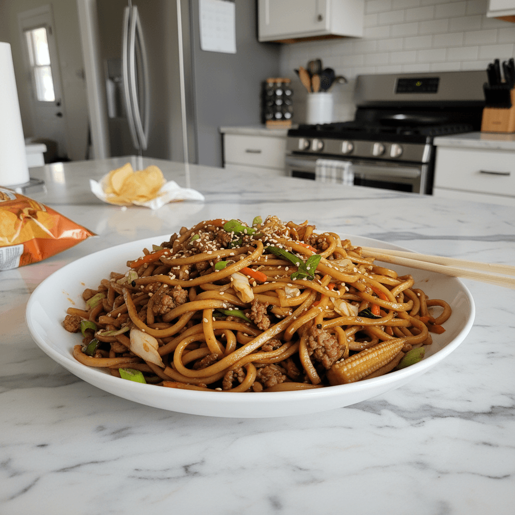 Hearty Pork and Vegetable Lo Mein: Weeknight Delight