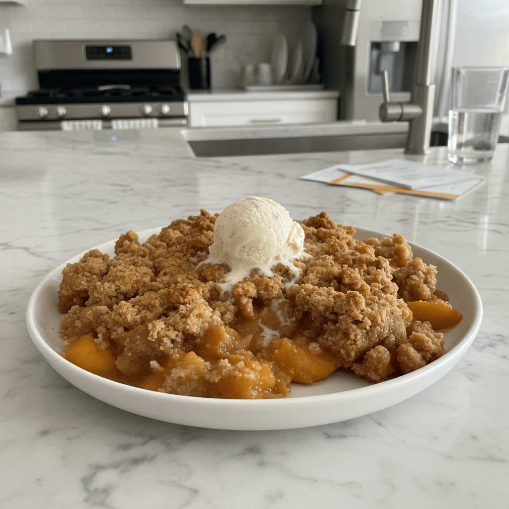 Warm Spiced Peach Cobbler: Tender Homemade