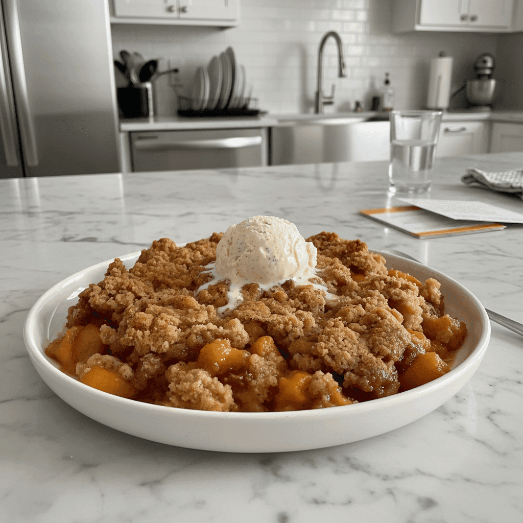 Warm Spiced Peach Cobbler from Scratch: A Homestyle Delight