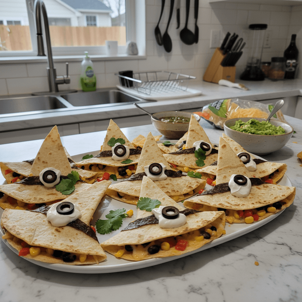 Quick Witch Hat Quesadillas: Spooky Fun Party Bites