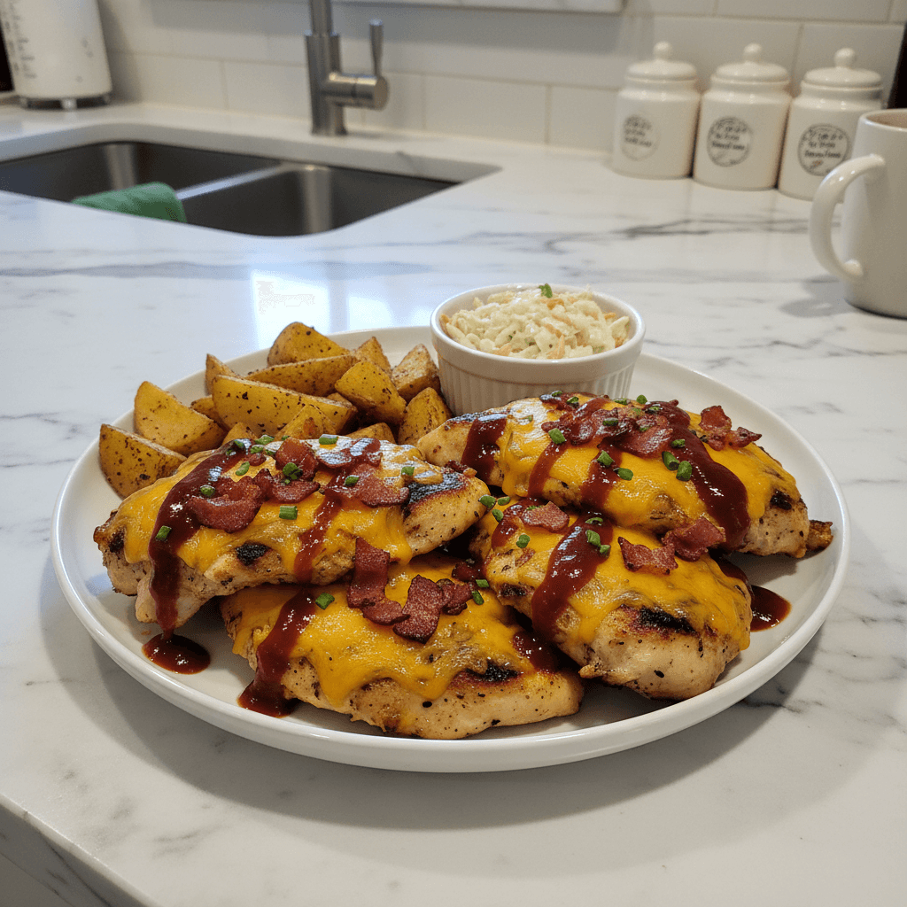 Smoky Cowboy BBQ Bacon Cheddar Chicken Skillet