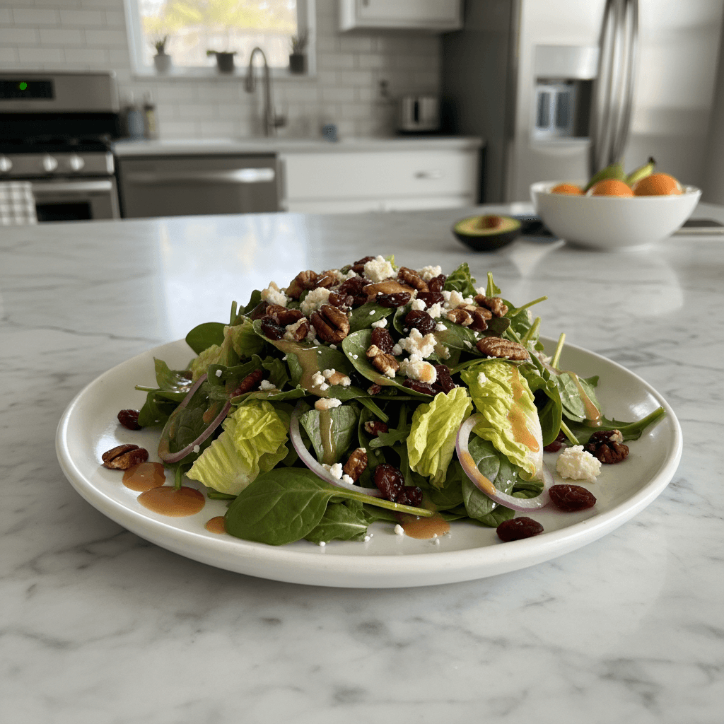 Cranberry Pecan Salad with Maple Dressing: A Bright Lunch