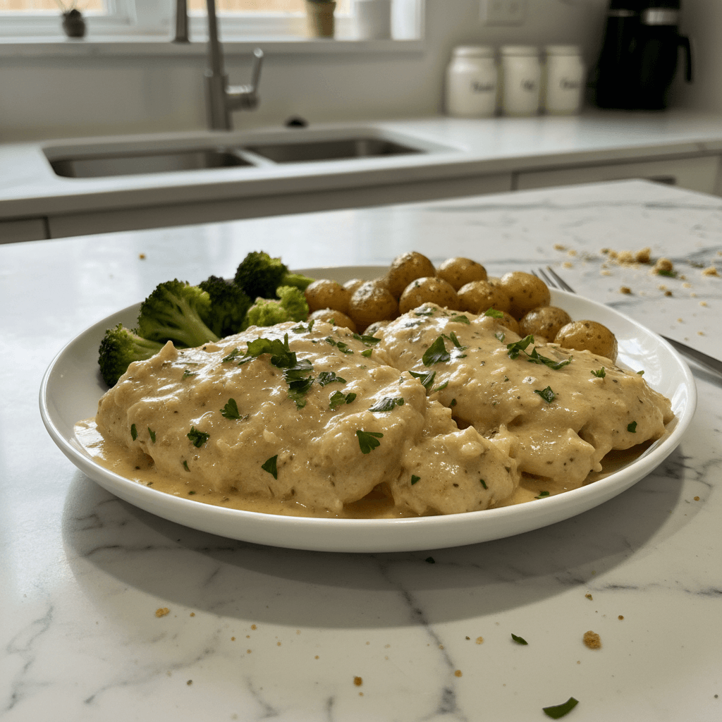 Rich Creamy Garlic Chicken Dinner Made Easy