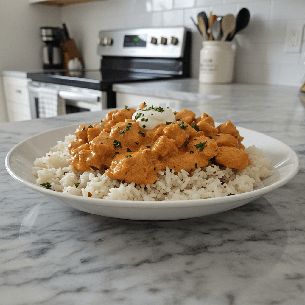 Rich Creamy Paprika Chicken with Rice: Easy Weeknight Meal