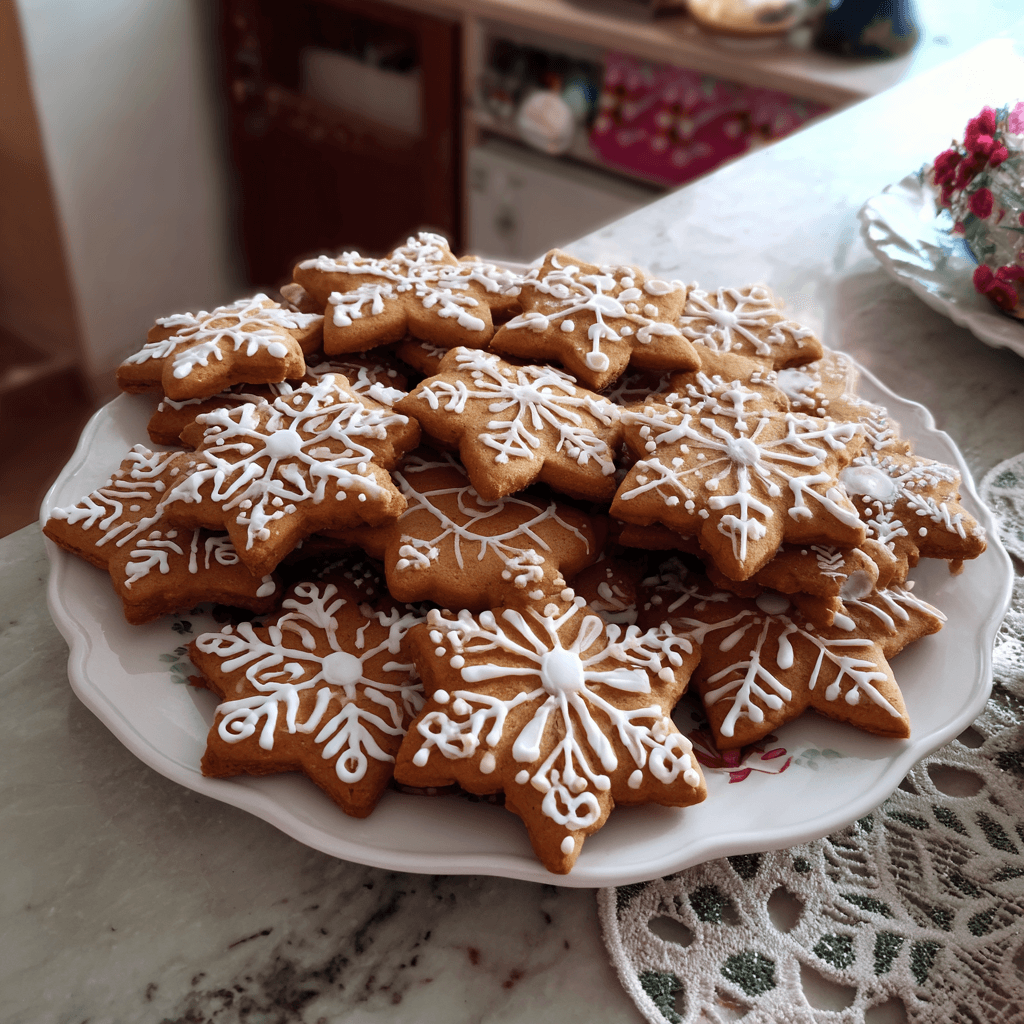 Spiced Gingerbread Cookies with Sweet Glaze