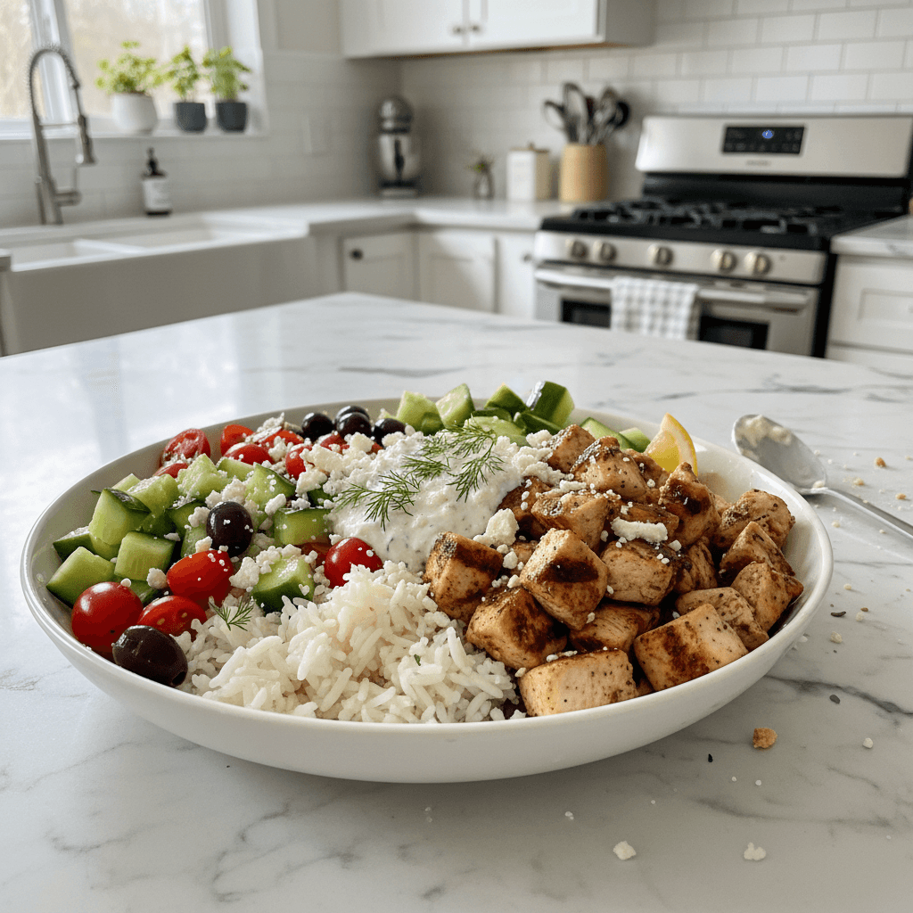 Tangy Greek Chicken Bowls: Easy Clean Eating Meal Prep