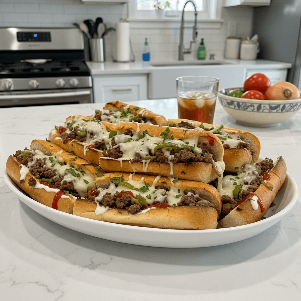 Ground Beef Philly Cheesesteaks: Weeknight Comfort