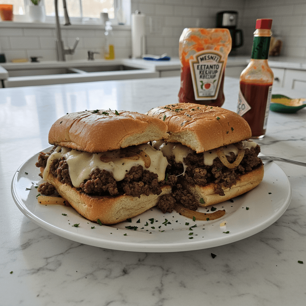 Savory Ground Beef Philly Cheesesteaks: A Weeknight Treat