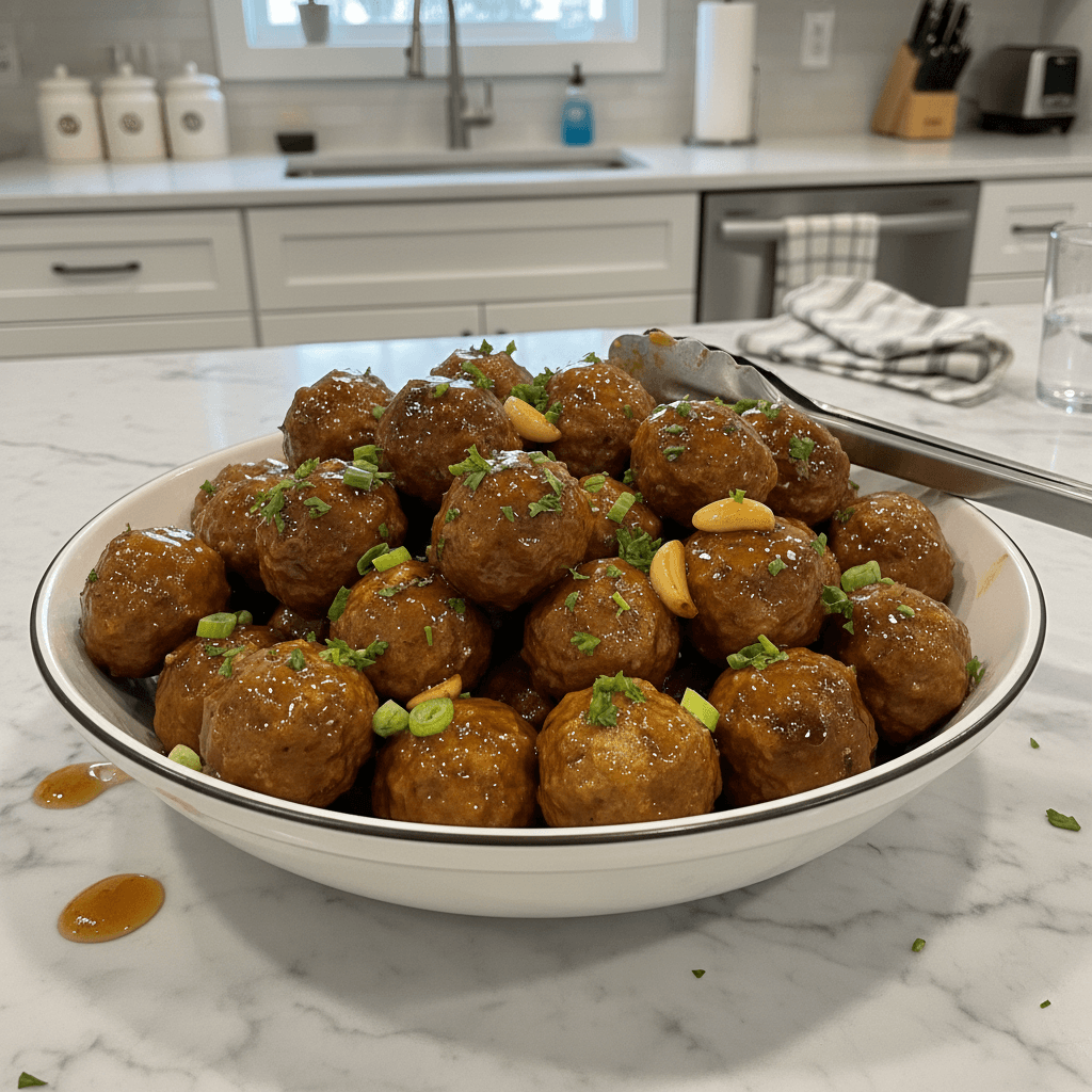 Hearty Slow Cooker Honey Garlic Meatballs, So Simple!