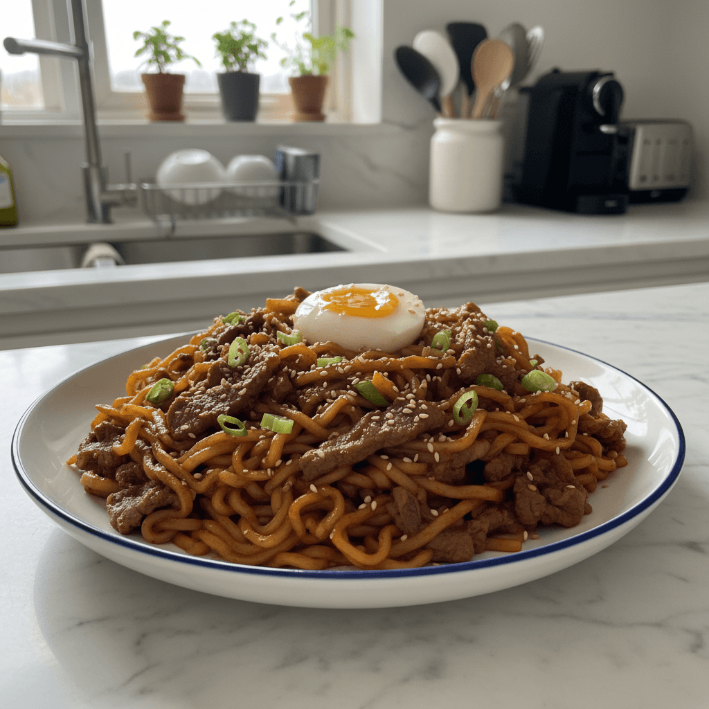 Spicy Korean Gochujang Beef Noodles: A Weeknight Favorite
