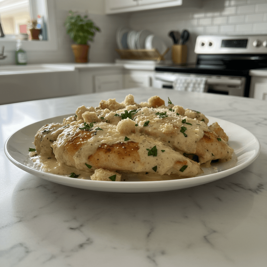 Creamy Parmesan Baked Caesar Chicken: A Weeknight Favorite