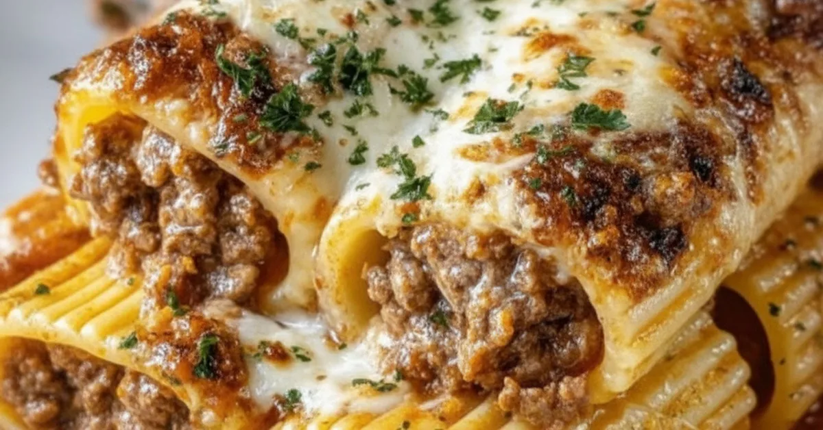 Baked Rigatoni Stuffed with Beef Ragu & Mozzarella: The Ultimate Comfort Food!
