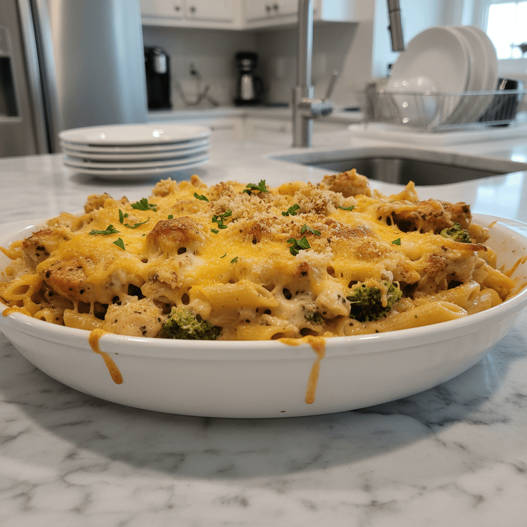 Homestyle Chicken and Cheese Oven Dinner Bake