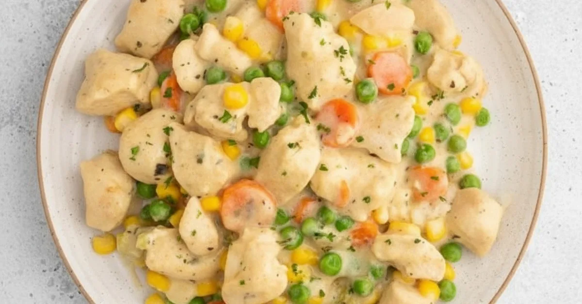 Cozy High Protein Crustless Chicken Pot Pie: A Healthy Comfort Meal