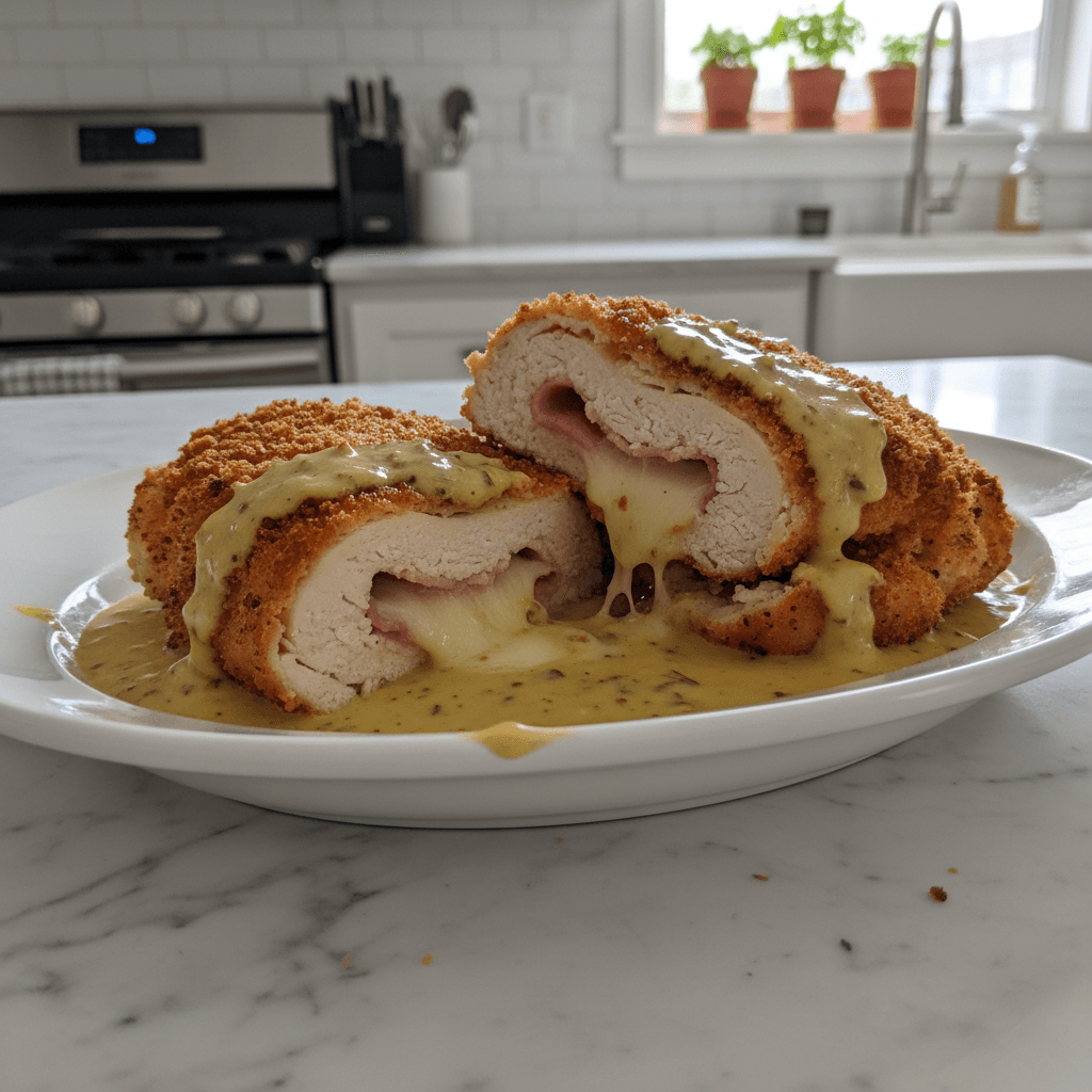 The Ultimate Crispy & Creamy Chicken Cordon Bleu with Dijon