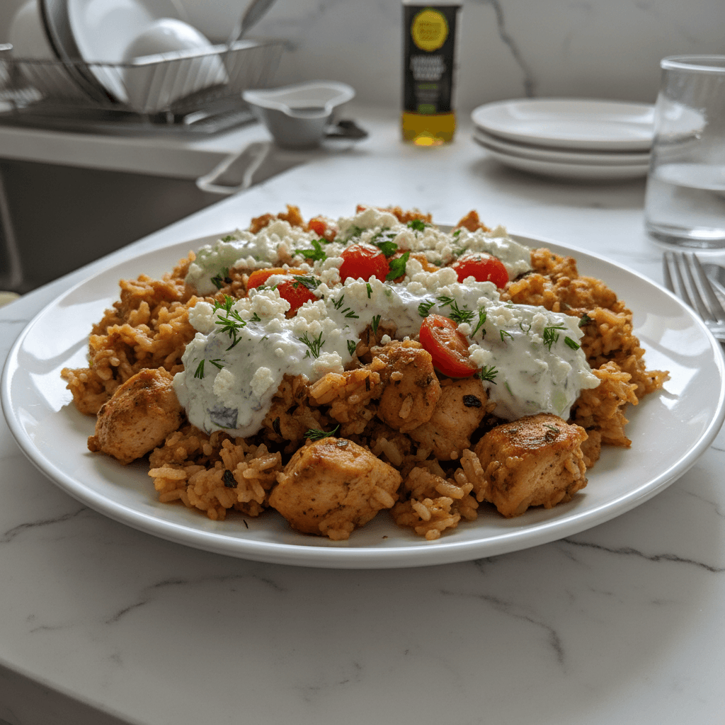 Dump-and-Bake Chicken Tzatziki Casserole: Tangy & Easy