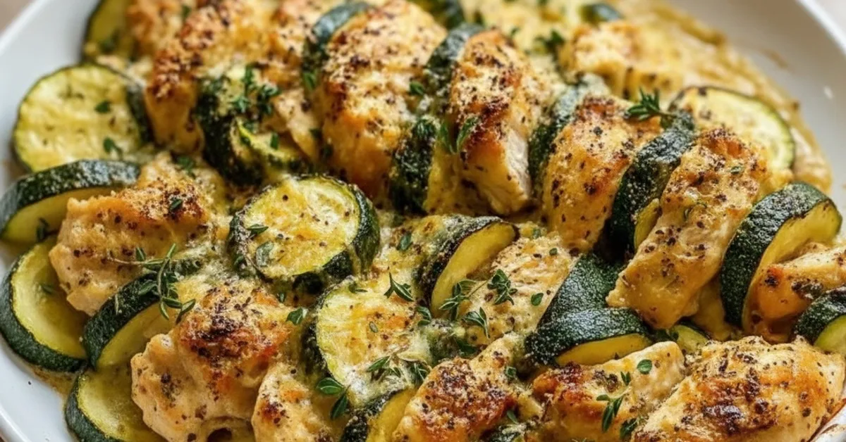 Effortless High Protein Chicken Zucchini Bake for Busy Nights
