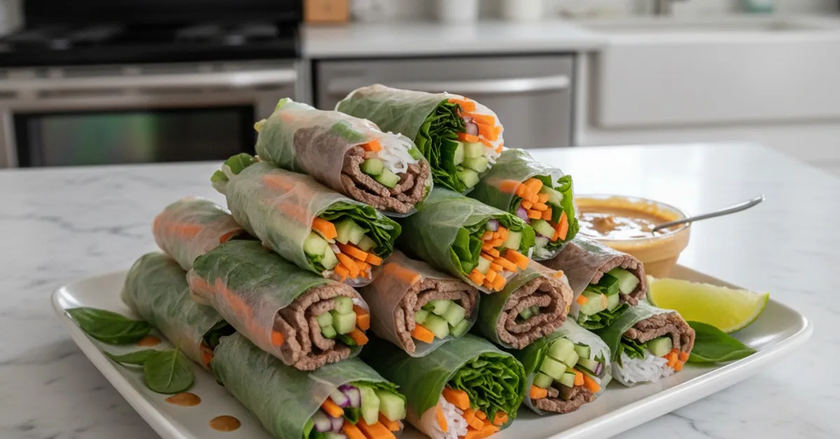 Fresh & Flavorful Thai Basil Beef Rolls: Your Summer Go-To!