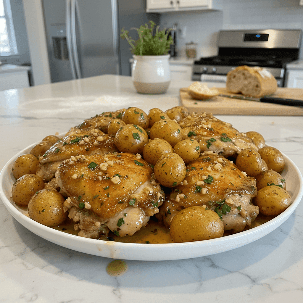 Garlic Butter Chicken and Potatoes: A Homestyle Skillet Meal