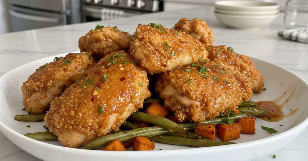 Irresistible Baked Crunchy Hot Honey Chicken You’ll Crave