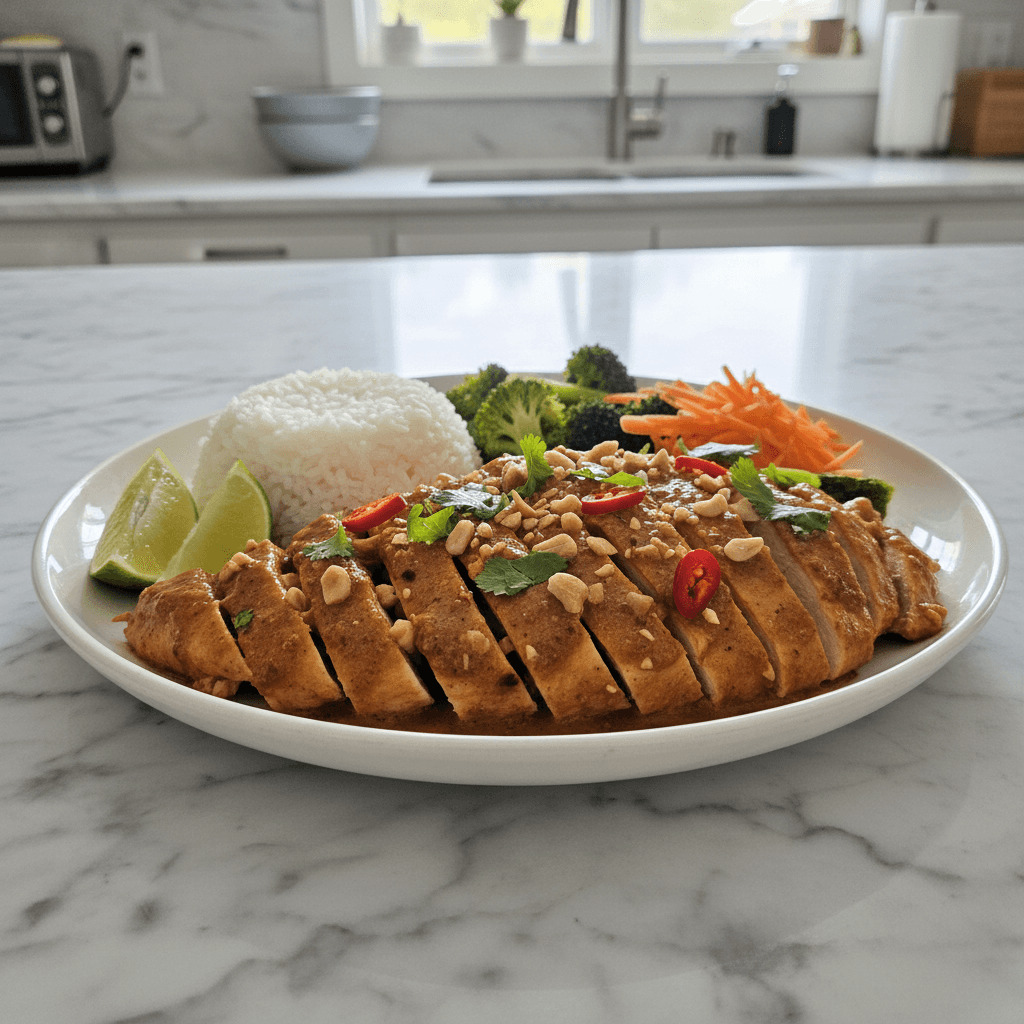 Irresistible Thai Peanut Chicken: Zesty, Creamy, & Simple