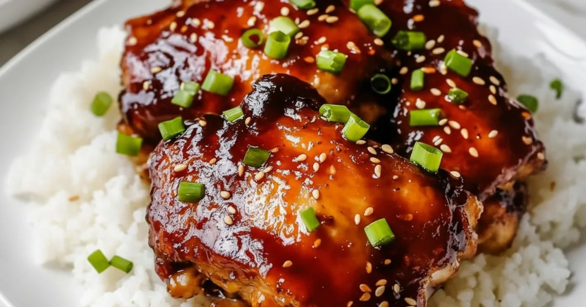 Melt-in-Your-Mouth Easy Honey Garlic Slow Cooker Chicken Thighs
