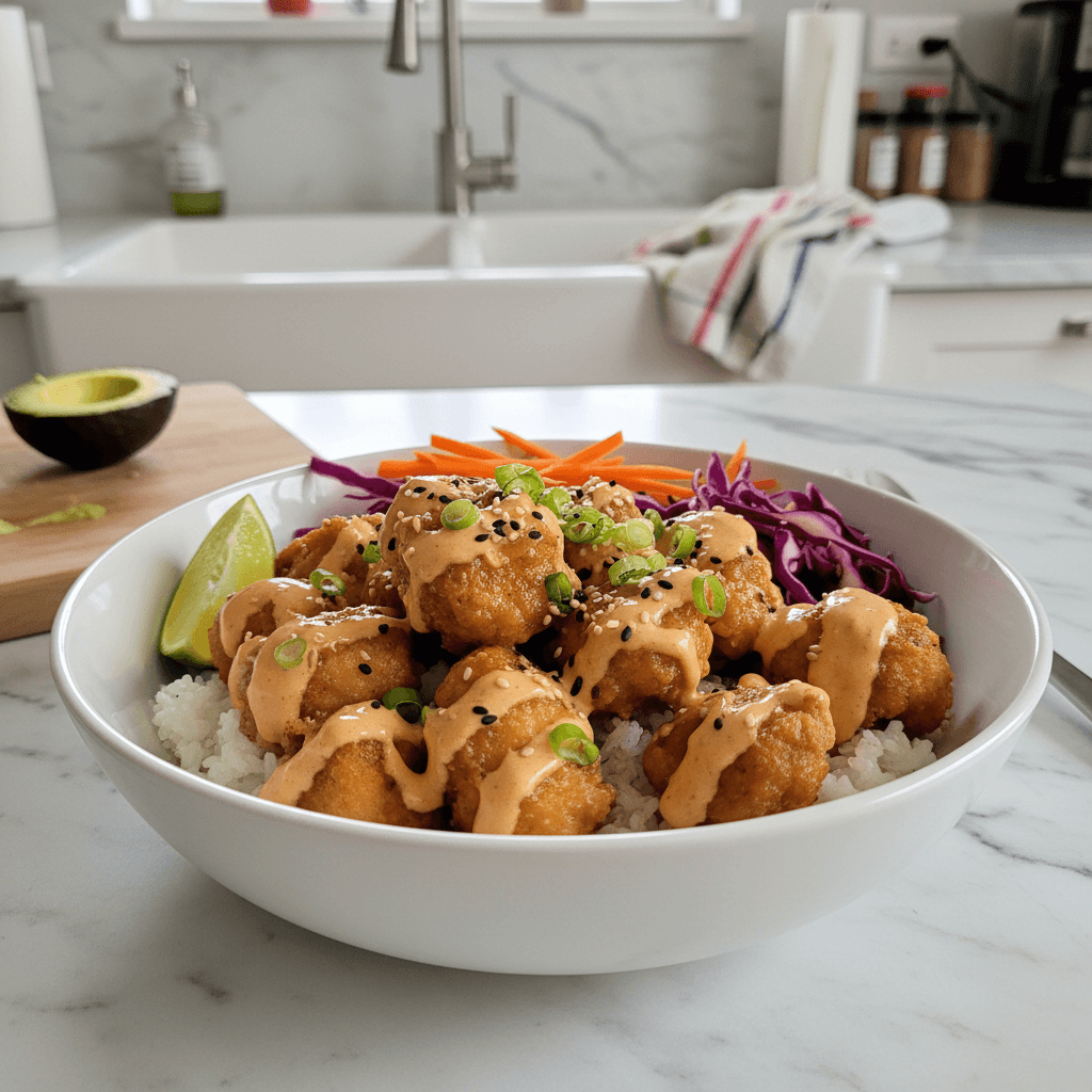 Quick Bang Bang Chicken Bowls: Creamy, Spicy Dinner