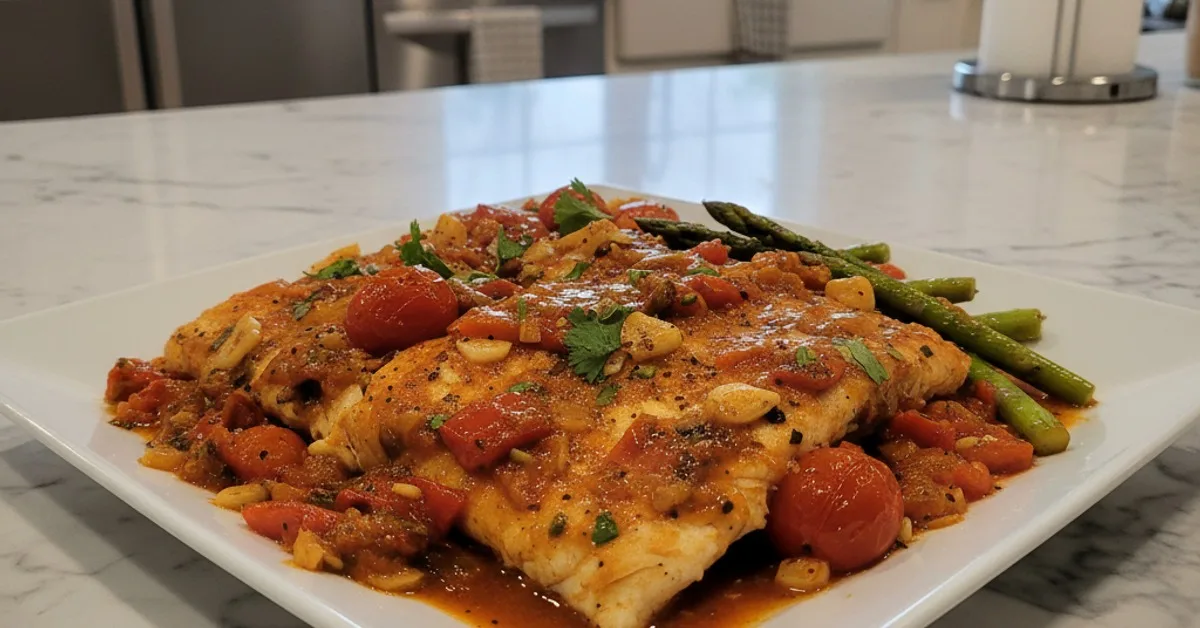The Ultimate Best Tilapia in Roasted Pepper Sauce for Dinner