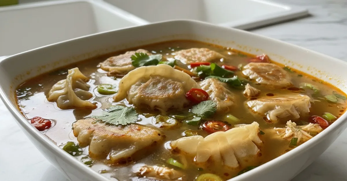 The Ultimate Cozy Thai Potsticker Soup: Flavorful Broth & Dumplings
