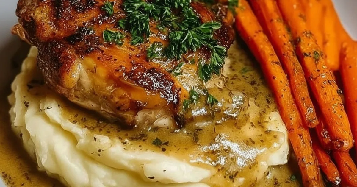 The Ultimate Garlic Herb Chicken & Carrot Plate for Dinner