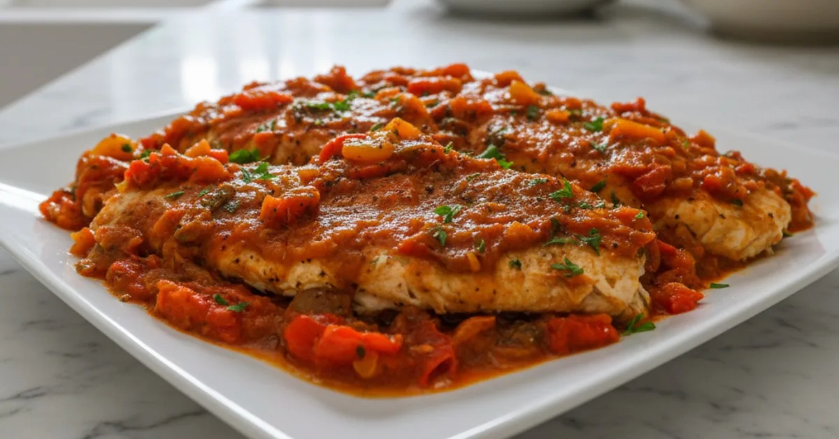 Your New Favorite: Best Tilapia in Roasted Pepper Sauce