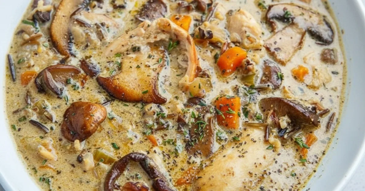 Cozy Creamy Mushroom Chicken & Wild Rice Soup: Your New Favorite
